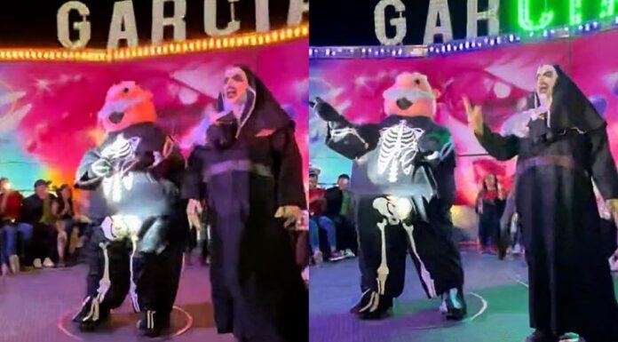 VIDEO: “Monja viral de TikTok” y el Dr. Simi arman reta de baile en la feria VIDEO: “Monja viral de TikTok” y el Dr. Simi arman reta de baile en la feria