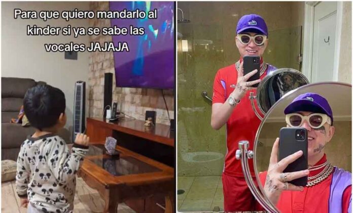 Niño es viral en TikTok por aprender las vocales con reggaetón; papá agradece a Dani Flow