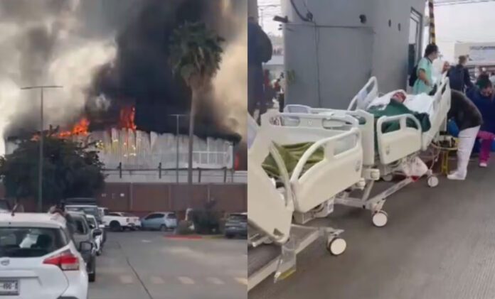 VIDEO: Desalojan hospital del IMSS por incendio en una bodega en Tijuana, Baja California