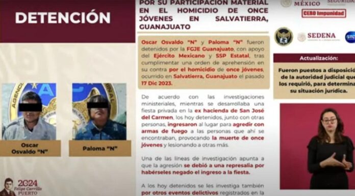 AMLO destaca en la mañanera, la detención de responsables de masacre en Salvatierra