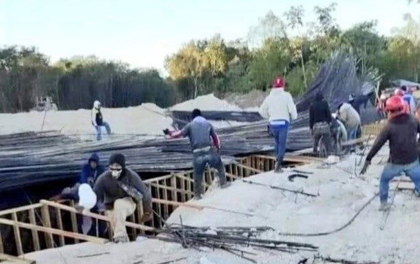 Accidente en el Tren Maya: colapsa estructura sobre dos trabajadores