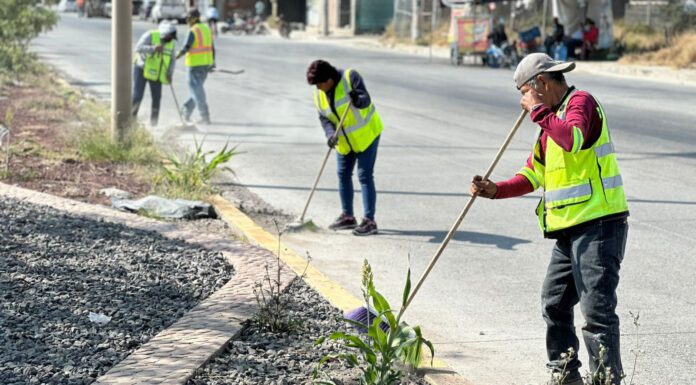 Inicia limpieza en Silao; barren y embellecen la Emiliano Zapata