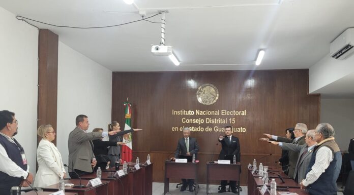 Instala INE 15 Consejos Distritales en Guanajuato para elección de jueces