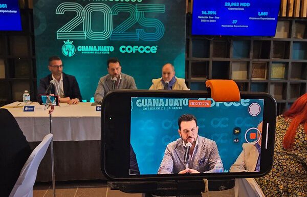 Guanajuato exporta 29.9 mil millones de dólares de enero a septiembre