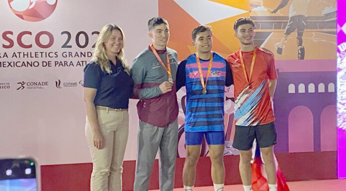 Brillan guanajuatenses con bronce, plata y oro en Grand Prix de Paratletismo