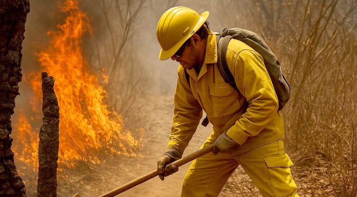 Trabajan brigadistas en combate de incendios forestales