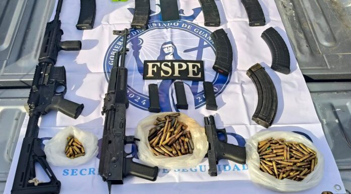 Policía estatal decomisa fusiles de guerra en Juventino Rosas