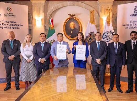 Guanajuato y San Luis Potosí firman convenio por la seguridad