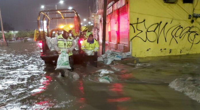 Autoridades atienden contingencia por fuerte lluvia en Silao