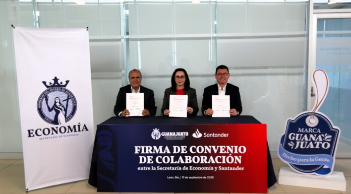 Guanajuato y Banco Santander firman alianza a favor de las MiPyMEs
