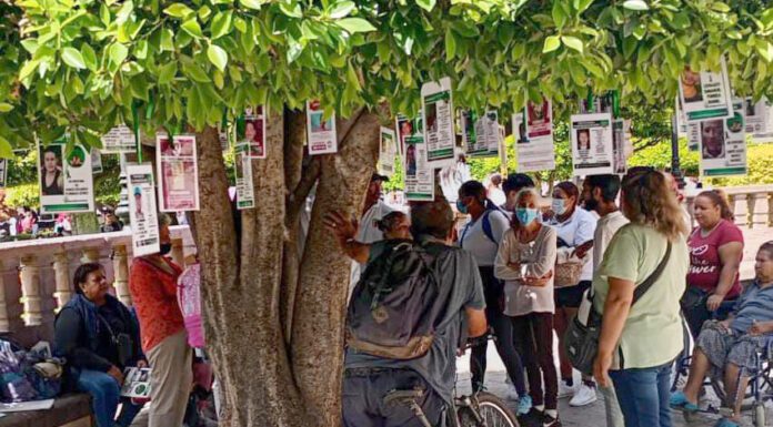 Vuelven a colocar memorial por los desaparecidos en el centro de León