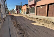 Avanzan obras de modernización en calle Honda de Silao