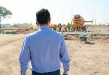 Supervisa Toño Marún primera etapa de panteón Santa Cecilia