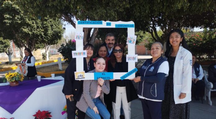 El Caracol, en Villagrán, se certifica como comunidad saludable