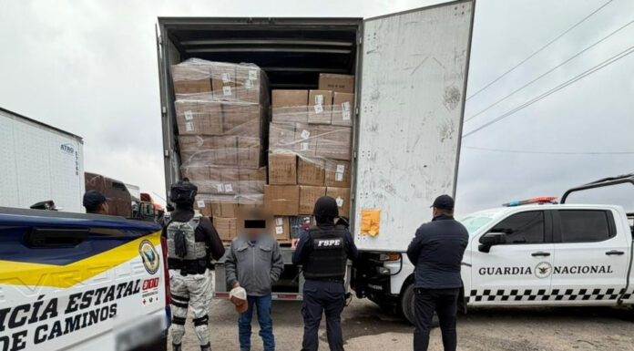 Recupera Policía Estatal de Caminos tractocamión y mercancía con valor de 5MDP