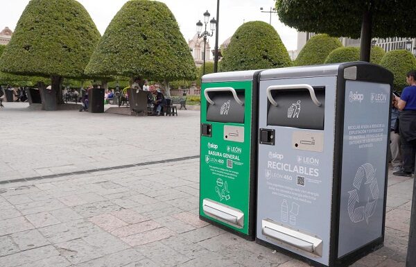 Colocan papeleras inteligentes en el Centro Histórico de León