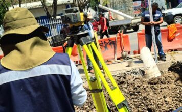 Realiza SAPAS trabajos complementarios en el Blvd Bailleres en Silao