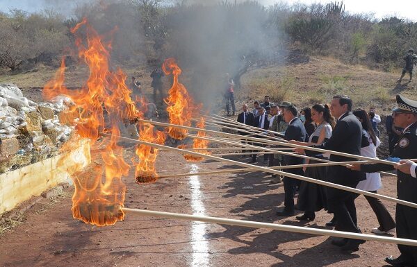 Guanajuato destruye bienes utilizados por la delincuencia