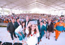 Libia Dennise entrega infraestructura educativa en Cuerámaro y Silao