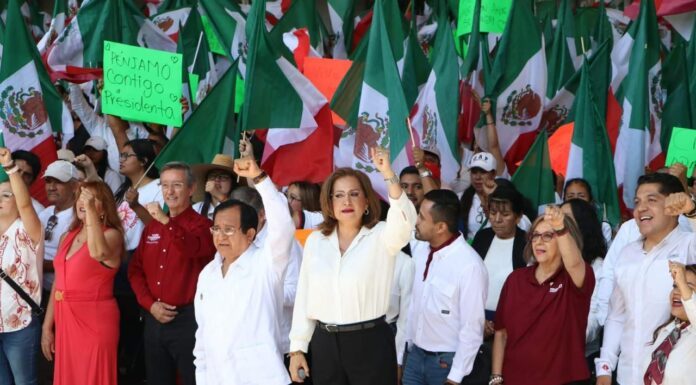Encabeza Alma Alcaráz evento de Claudia Sheinbaum en Celaya