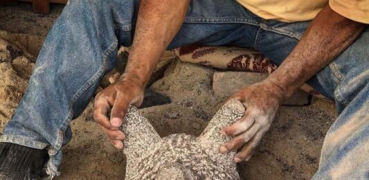El alma de la cocina mexicana se labra en Comonfort: El arte ancestral de los molcajetes de piedra volcánica