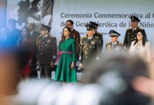 Participa Libia Dennise en Ceremonia Cívica por Gesta Heróica