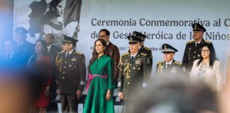 Participa Libia Dennise en Ceremonia Cívica por Gesta Heróica
