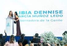 Acompaña Libia Dennise a Alma Sánchez a segundo informe en Moroleón