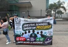 Trabajadores del IMSS en Guanajuato se suman a movilización nacional