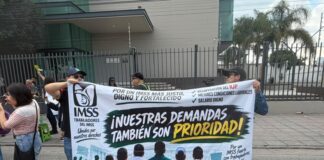 Trabajadores del IMSS en Guanajuato se suman a movilización nacional